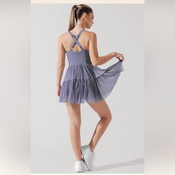 POPFLEX Dresses & Skirts - POPFLEX Blue Mist Corset Pirouette Dress 1X NWT